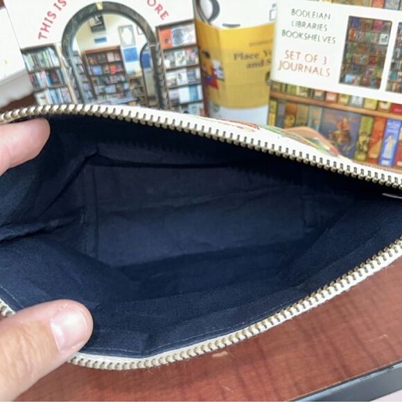 Cavallini & Co. San Francisco Library Print Vintage Cotton Leather Pouch - Picture 8 of 9